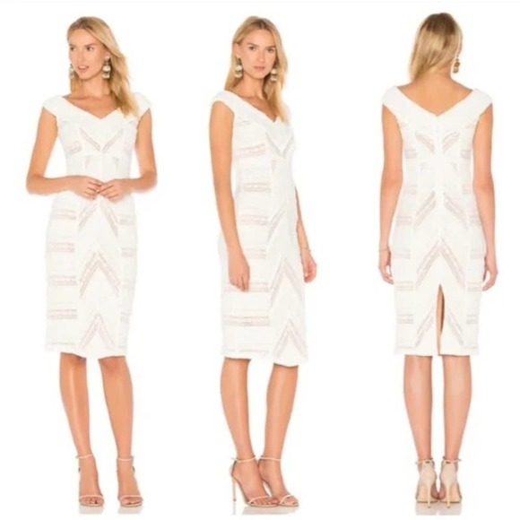 NWT Cinq a Sept Womens Ivory Formal White Aveline Lace Dress Size 6 - Picture 1 of 14